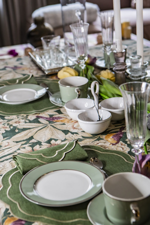 OBRUS BAWEŁNIANY EMERALD - 130 x 250 CM - ROSEBERRY HOME - MY HONEY HOME