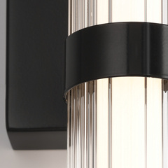 Średni kinkiet LED Fayton - Matowa czerń