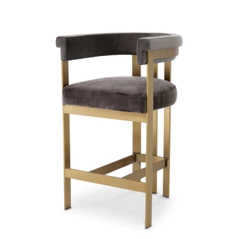 Hoker Clubhouse savona grey velvet