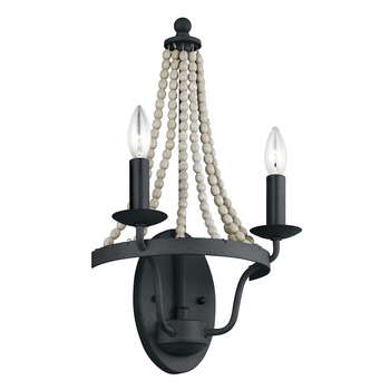 Kinkiet Nori - 2 źródła światła - Stary cynk