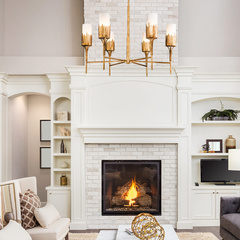 Żyrandol Sawgrass - 6 źródeł światła - Płatkowe złoto