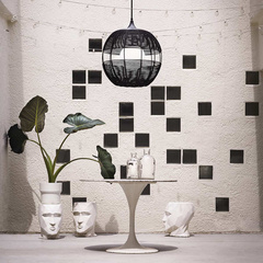 Średnia lampa wisząca Maddox - 1 źródło światła - Czarny