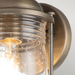 Mała latarnia naścienna Ashland Bay - 1 źródło światła - Oksydowany brąz