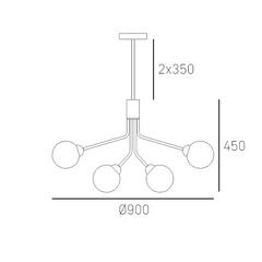 Lampa wisząca CAPE TOWN P12049BR