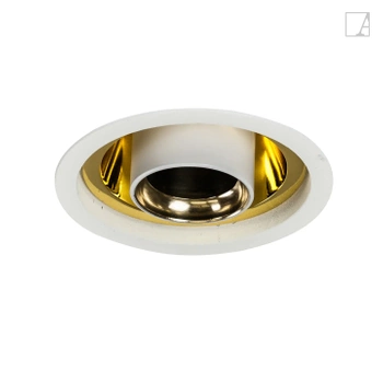 Lampa wpuszczana Authentage Aureole - krótka - złoty reflektor