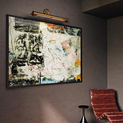 Duża obrazówka Wynwood - 2 źródła światła - Vintage mosiądz