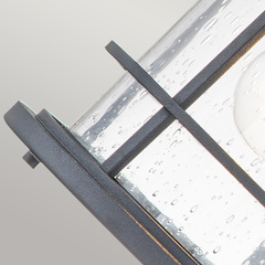 Średnia latarnia naścienna Lighthouse - 1 źródło światła - Teksturowana czerń