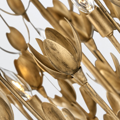 Żyrandol Flora - 6 źródeł światła - Oksydowane złoto