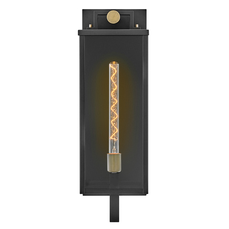 Duża latarnia naścienna Catalina - 1 źródło światła - Czarny, oksydowany brąz