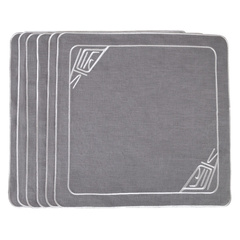 HAFTOWANE SERWETKI INFINITY - 6 SZT. - 38.5 x 38.5 CM - ROSEBERRY HOME - MY HONEY HOME