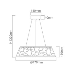 Lampa wisząca Forina Cromo S - My Honey Home