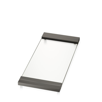 Taca duża Decor Walther Ciemny Metal matowy / transparentne szkło