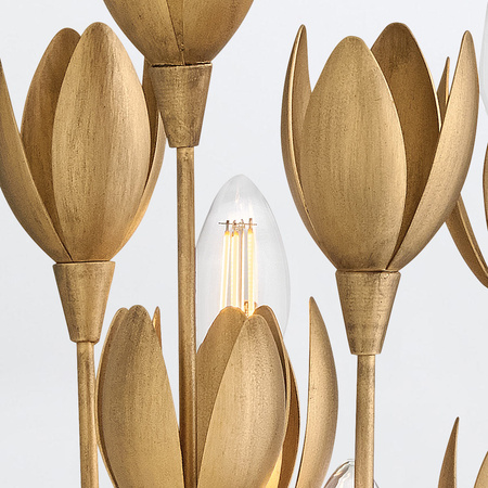 Kinkiet Flora - 3 źródła światła - Oksydowane złoto