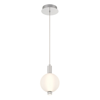 Mała lampa wisząca Palmas - 1 źródło światła - Polerowany nikiel