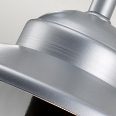 Latarnia naścienna Klampenborg - 1 źródło światła - Srebrna