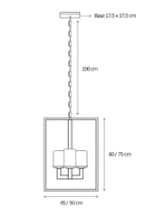 Lampa wisząca wewnętrzna Authentage Bellefeu vitrine - latarnia