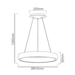 Lampa wisząca Rotto Bianco S 4000K
