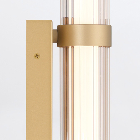 Średni kinkiet LED Fayton - Szczotkowane złoto