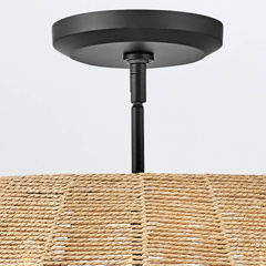 Lampa wisząca Luca - 3 źródła światła - Czarny, karmelowy beż