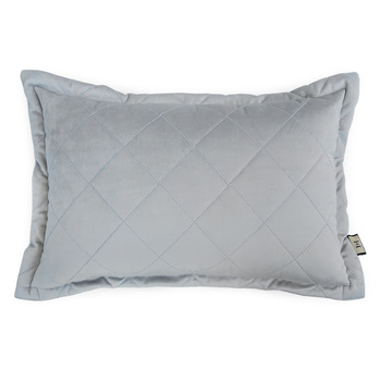 PODUSZKA DEKORACYJNA - PIKOWANA - SZARY WELUR - 30 x 50 CM - MY HONEY HOME COLLECTION