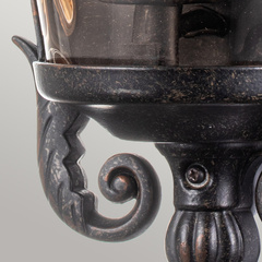 Średnia latarnia naścienna Baltimore - 1 źródło światła - Wyblakły brąz