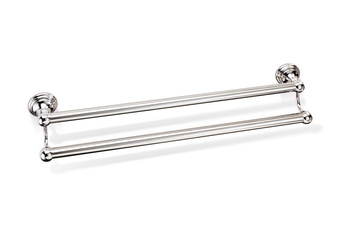 CLASSIC Wieszak na ręczniki Decor Walther 60 cm Podwójny polerowany nikiel