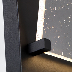 Mała latarnia naścienna Kabo - Teksturowana czerń