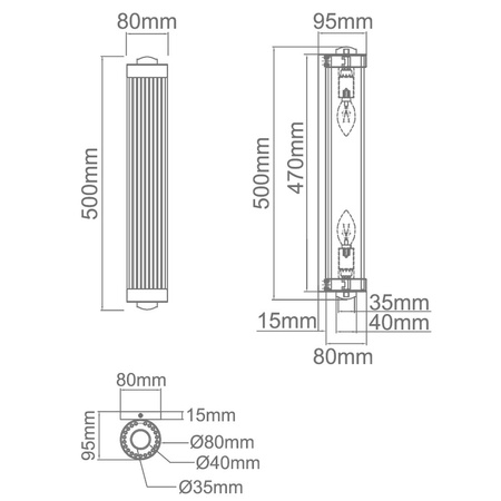 Kinkiet Fiatto Old Gold Parette Orlicki Design