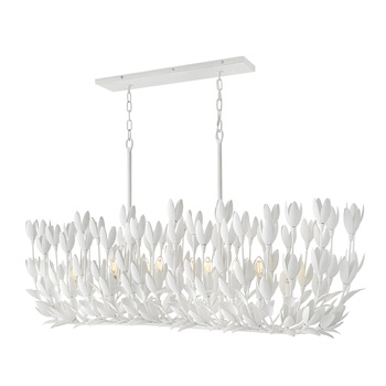 Lampa wyspowa Flora - 10 źródeł światła - Tynk strukturalny