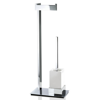 Zestaw do czyszczenia toalety Decor Walther Chrom / Biała porcelana