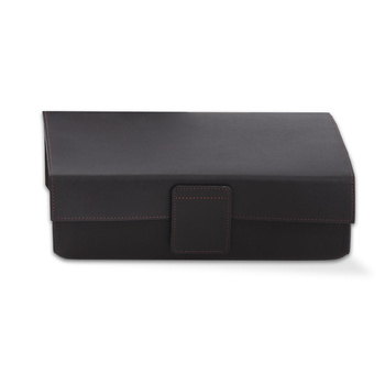 Pudełko z pokrywą Decor Walther NAPPA Skóra naturalna Czarny-brown