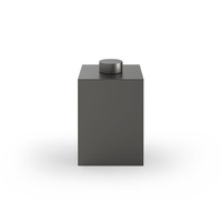Pojemnik na papier z pokrywą Decor Walther Ciemny Metal mat
