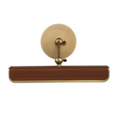 Mała obrazówka LED Valise Picture - Vintage mosiądz, skóra koniakowa