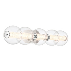 Kinkiet Atomo - 5 źródeł światła - Polerowany chrom