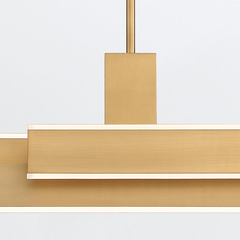 Lampa wyspowa Cameno - Szczotkowane złoto