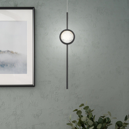 Lampa wisząca Barletta - 1 źródło światła - Matowa czerń