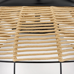 Mała lampa wisząca Maddox - 1 źródło światła - Czarny, karmelowy beż