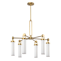 Żyrandol Wynwood - 6 źródeł światła - Vintage mosiądz