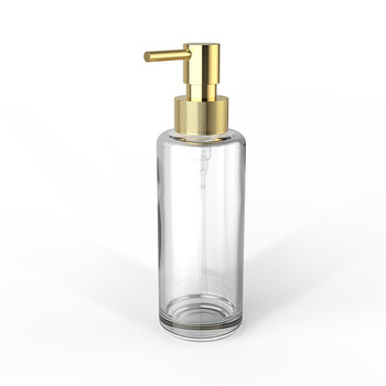 Dozownik mydła Decor Walther szkło transparentne / pomka złoto 24-karatowe