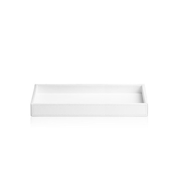 Taca Decor Walther średnia Sztuczna skóra biała