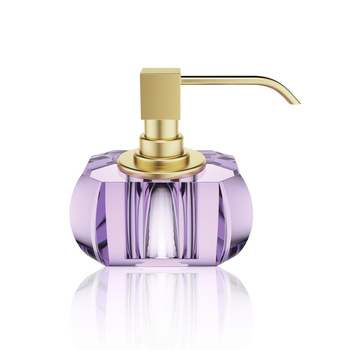 KRISTALL Dozownik mydła Decor Walther Fioletowy /matowe złoto 24-karatowe