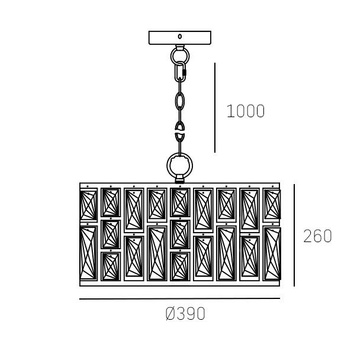Lampa wisząca KYIV II P04858CH