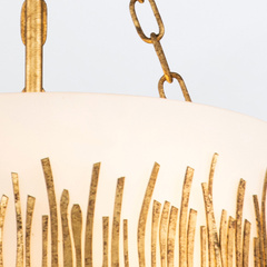 Lampa wisząca Sawgrass - 3 źródła światła - Płatkowe złoto