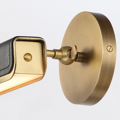 Mała obrazówka LED Valise Picture - Vintage mosiądz, skóra smokingowa