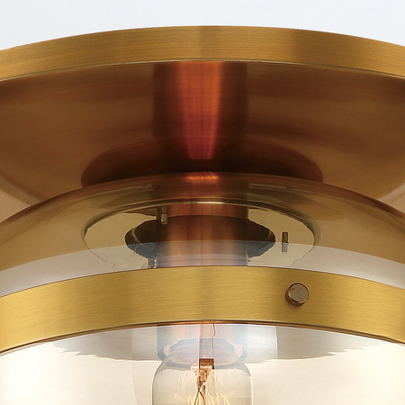 Mały plafon Nottingham - 1 źródło światła - Antyczny mosiądz