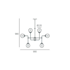 Lampa wisząca BOSTON P12826BR
