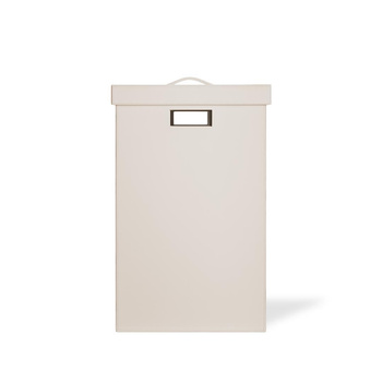 Kosz na pranie Decor Walther z pokrywą kwadratowy Sztuczna skóra piaskowa