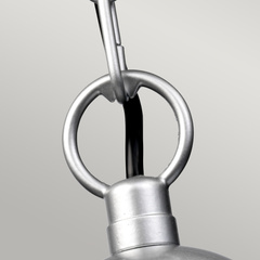 Latarnia naścienna Klampenborg - 1 źródło światła - Srebrna