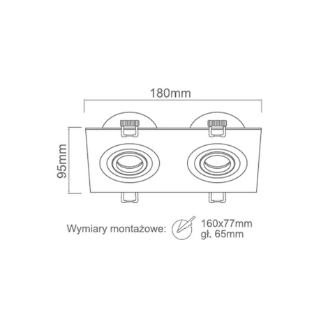 Oprawa wpuszczanaFasto II Bianco