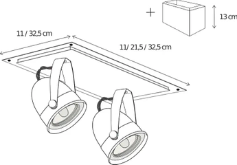 Lampa wpuszczana Authentage Phantôme comète - reflektor